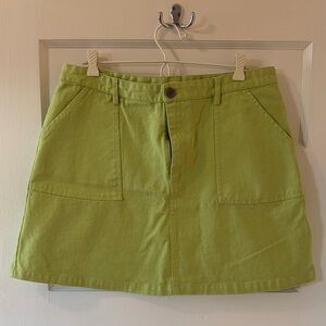 Lime Green Lucy And Yak Denim Skirt